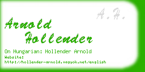 arnold hollender business card